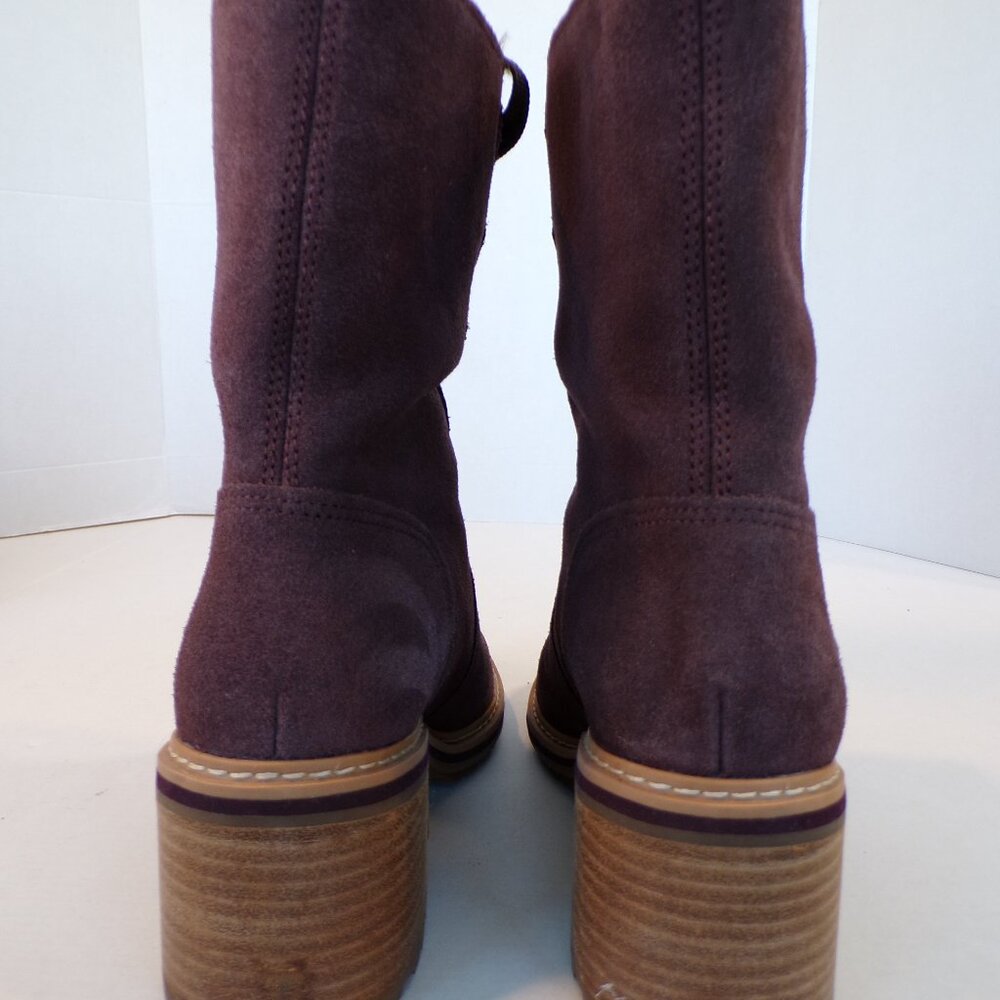 Timberland Purple Suede Waterproof Fur Lined Lace Up Heeled Boots Womens Size 7 - Picture 5 of 14